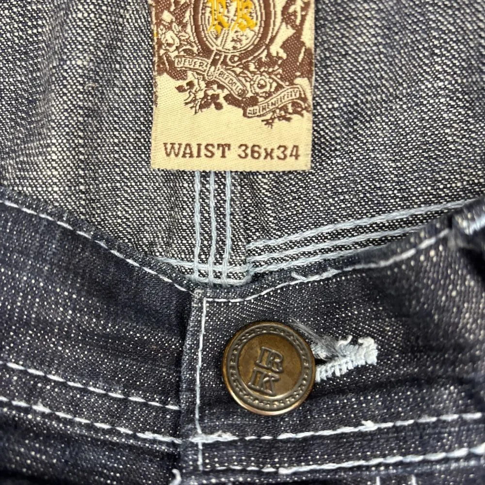 Rich Kids RK Jeans Mens 36x34‎ Blue Denim Pants 90s Hip Hop Baggy Y2K Vintage